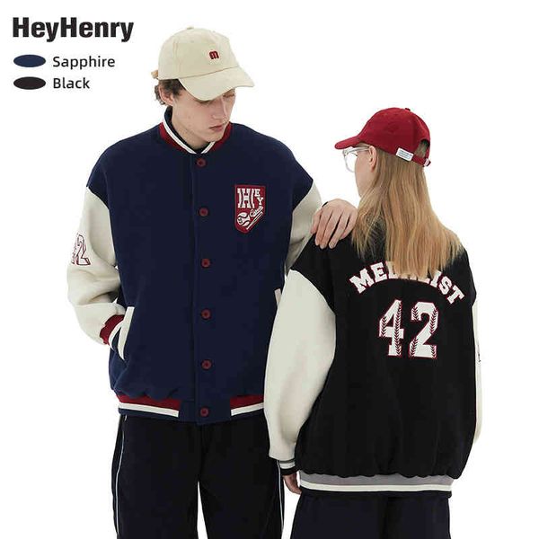 henry baseball uniform autumn 2021 new loose contrast couple plush trend et cardigan, Black;brown
henry baseball uniform autumn 2021 new loose contrast couple plush trend et cardigan, Black;brown