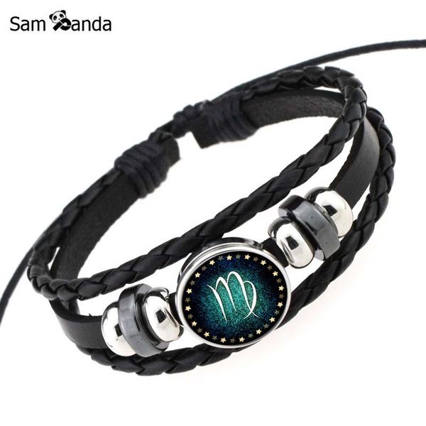 charm bracelets 12 constellation vintage leather bracelet men snap male bangles braided horoscope for women female, Golden;silver
charm bracelets 12 constellation vintage leather bracelet men snap male bangles braided horoscope for women female, Golden;silver
