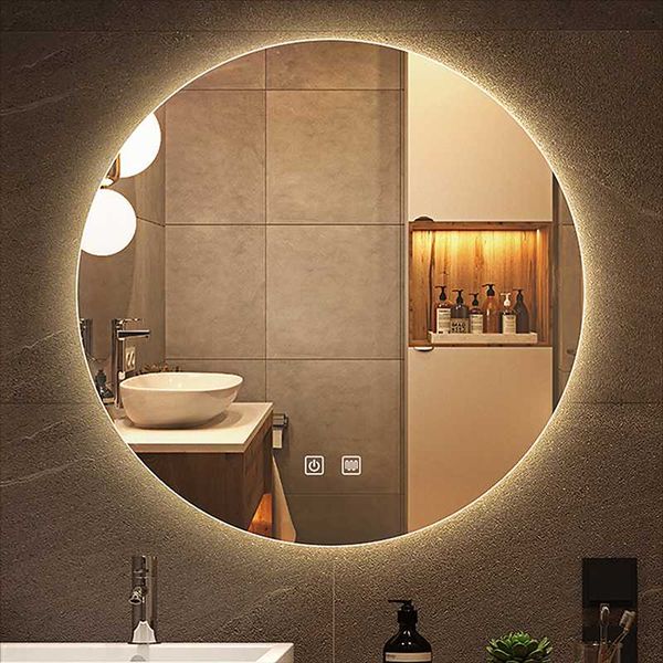 mirrors 60cm 23.62" led smart frameless silver anti-frog demist round 3 color backlit light vanity bathroom mirror
mirrors 60cm 23.62" led smart frameless silver anti-frog demist round 3 color backlit light vanity bathroom mirror