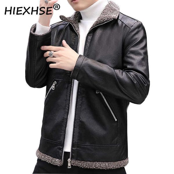 men tooling thick warm leather pu brand leather jacket men autumn winter plus velvet man leather 210928, Black
men tooling thick warm leather pu brand leather jacket men autumn winter plus velvet man leather 210928, Black