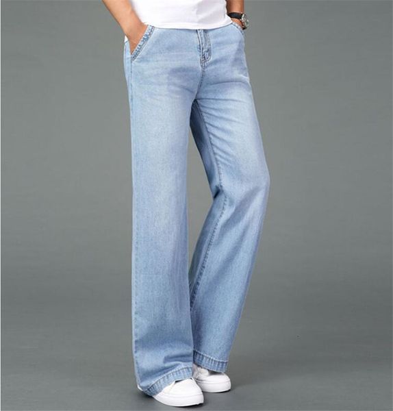 japanese and korean men's plus slim jeans trousers leg wide straight size summer 27-34, Blue
japanese and korean men's plus slim jeans trousers leg wide straight size summer 27-34, Blue