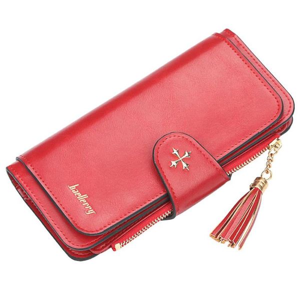 wallets banabanma women retro pu buckle tassel long purse card holder wallet, Red;black
wallets banabanma women retro pu buckle tassel long purse card holder wallet, Red;black