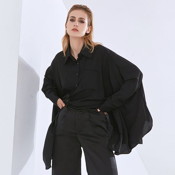 blouses black loose shirt for women lapel long sleeve irregular hem casual blouse female spring fashion clothing 2021, White
blouses black loose shirt for women lapel long sleeve irregular hem casual blouse female spring fashion clothing 2021, White