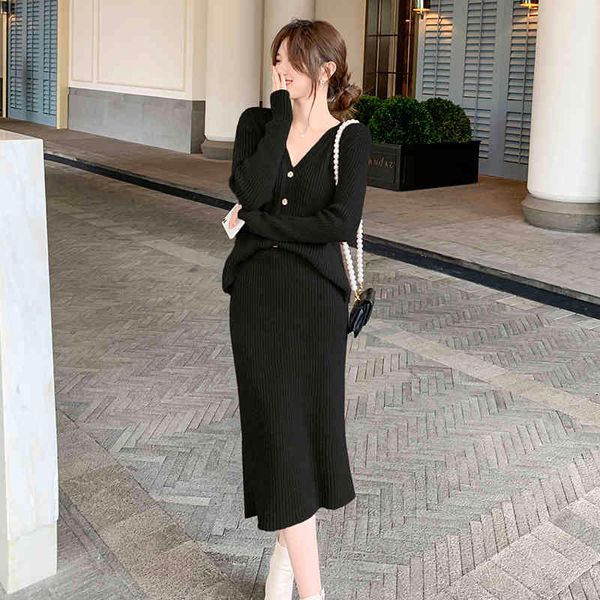 two piece dress runway popular chic single-breasted long sleeve knitted cardigan + high waist split bodycon skirts autumn women tw, White
two piece dress runway popular chic single-breasted long sleeve knitted cardigan + high waist split bodycon skirts autumn women tw, White