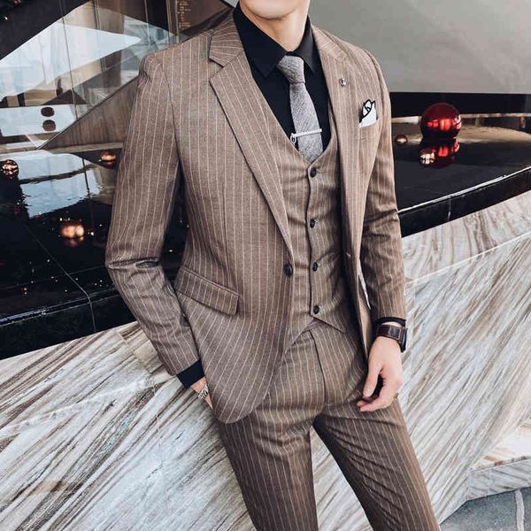 suits british style 3 pc striped formal spring wear wedding for men fashion thin male suit 2021 jacket + vest pants hdua, White;black
suits british style 3 pc striped formal spring wear wedding for men fashion thin male suit 2021 jacket + vest pants hdua, White;black