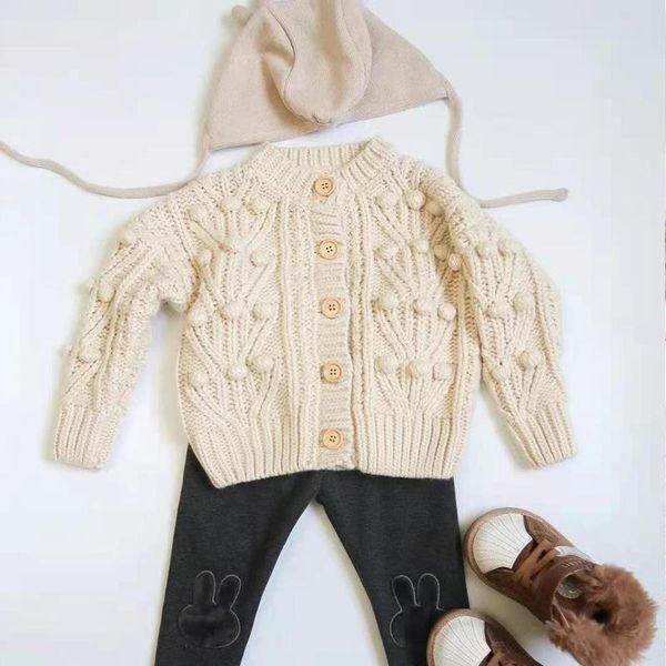 pullover 2021 spring girls cardigan sweater, wool ball knitting thickening single wear children's jacket winter baby girl clothes, Blue
pullover 2021 spring girls cardigan sweater, wool ball knitting thickening single wear children's jacket winter baby girl clothes, Blue