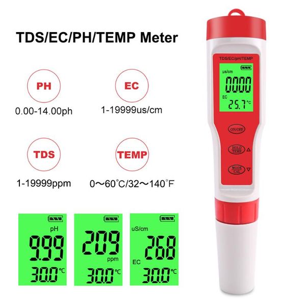 meters tds meter 4-in-1 digital water tester pen with ph ec temperature measurement high accuracy 1-19999ppm & 0-14 range pocket
meters tds meter 4-in-1 digital water tester pen with ph ec temperature measurement high accuracy 1-19999ppm & 0-14 range pocket