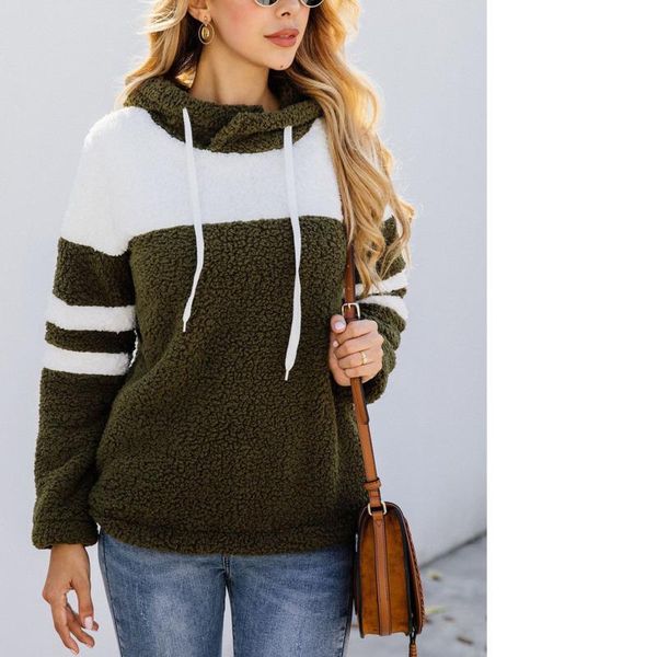 women's hoodies & sweatshirts 2021 woolen autumn striped patchwork sweatshirt women long sleeve casual hooded coat pullover sudadera mu, Black
women's hoodies & sweatshirts 2021 woolen autumn striped patchwork sweatshirt women long sleeve casual hooded coat pullover sudadera mu, Black