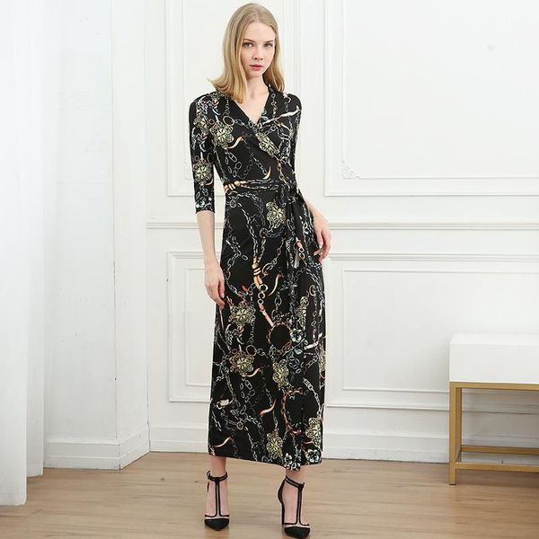 casual dresses collar lace-up waist print long dress wrapped large swing female women summer sundress sleeve maxi, Black;gray
casual dresses collar lace-up waist print long dress wrapped large swing female women summer sundress sleeve maxi, Black;gray