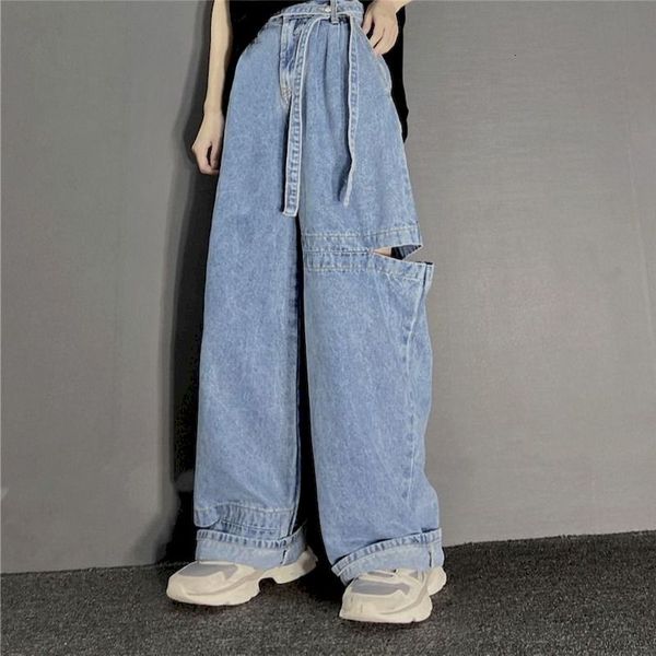 women's jeans summer men and high waist loose straight hole belt hip hop retro wide leg trousers boyfriend for j4wd, Blue
women's jeans summer men and high waist loose straight hole belt hip hop retro wide leg trousers boyfriend for j4wd, Blue