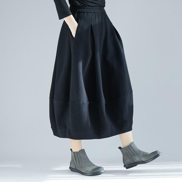 skirts johnature fashion retro all-match women half skirt 2021 autumn simple loose comfortable pockets plus size female, Black
skirts johnature fashion retro all-match women half skirt 2021 autumn simple loose comfortable pockets plus size female, Black
