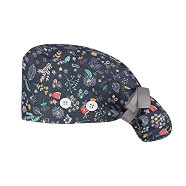 berets scrub cap with buttons bouffant hat sweatband for womens and mens floral print anti-dirty adjustable work, Blue;gray
berets scrub cap with buttons bouffant hat sweatband for womens and mens floral print anti-dirty adjustable work, Blue;gray