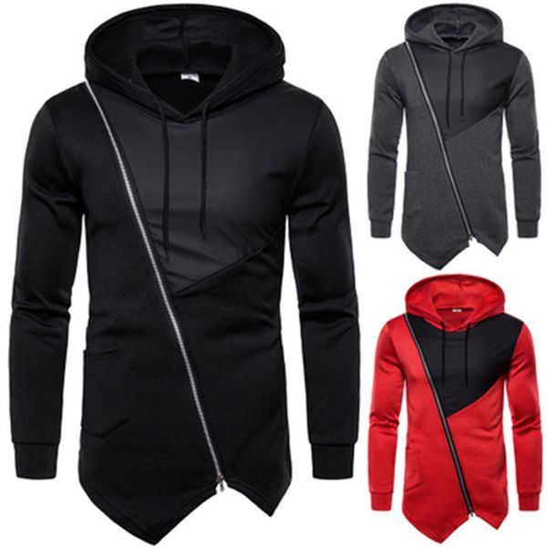 mens splicing colors skinny hoodies fashion trend long sleeve diagonal zipper drawstring hooded sweatshirts male spring casual slim, Black
mens splicing colors skinny hoodies fashion trend long sleeve diagonal zipper drawstring hooded sweatshirts male spring casual slim, Black