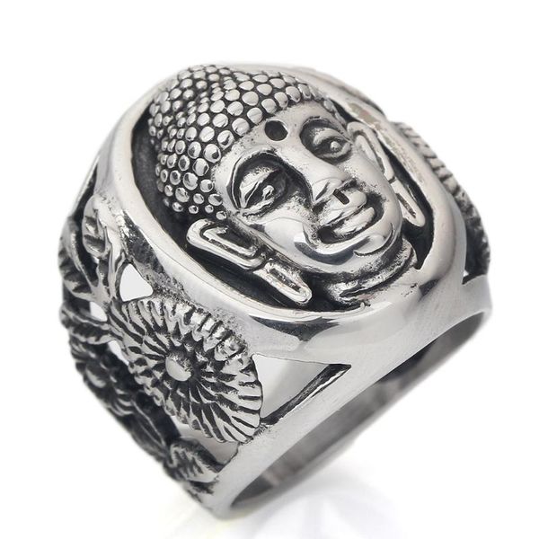 buddha face retro environmental titanium steel rings for men exorcism evil & security peace jewelry cluster, Golden;silver
buddha face retro environmental titanium steel rings for men exorcism evil & security peace jewelry cluster, Golden;silver