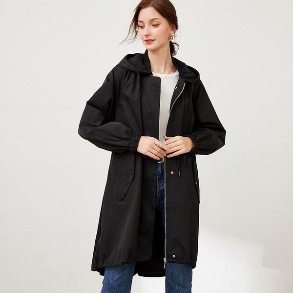 women's trench coats plus size womens casual hooded coat loose fashion autumn long sleeve temperament commuter contrast color high qual, Tan;black
women's trench coats plus size womens casual hooded coat loose fashion autumn long sleeve temperament commuter contrast color high qual, Tan;black