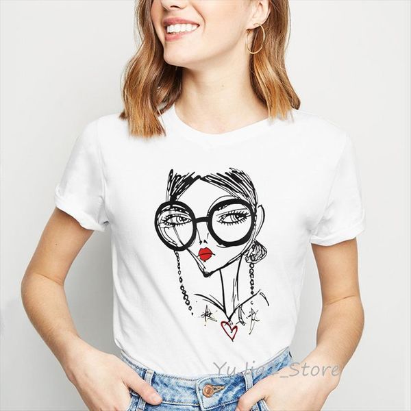 sketch pretty girl print women t shirt aesthetic clothes vintage vogue harajuku summer tee femme, White
sketch pretty girl print women t shirt aesthetic clothes vintage vogue harajuku summer tee femme, White