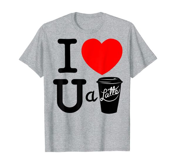 i heart u a latte love to go cup tourist graphic t-shirt, White;black