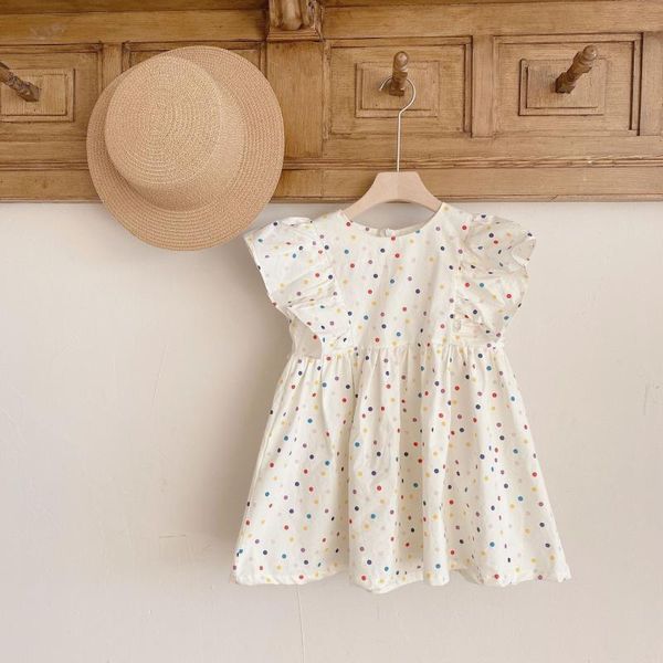 girl's dresses 2021 children girls summer dress colored polka dots cute sleeve cotton sundress for baby casual clothing, Red;yellow
girl's dresses 2021 children girls summer dress colored polka dots cute sleeve cotton sundress for baby casual clothing, Red;yellow