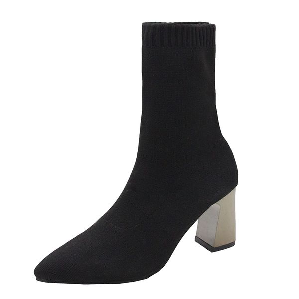 new autumn winter sock boots knitted stretch boots women shoes square high heels boots solid black pointed toe women ankle
new autumn winter sock boots knitted stretch boots women shoes square high heels boots solid black pointed toe women ankle