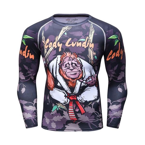 men's t-shirts digital sublimation printed rash guard 2021 men long sleeve round neck running fitness t shirt tight movement, White;black
men's t-shirts digital sublimation printed rash guard 2021 men long sleeve round neck running fitness t shirt tight movement, White;black