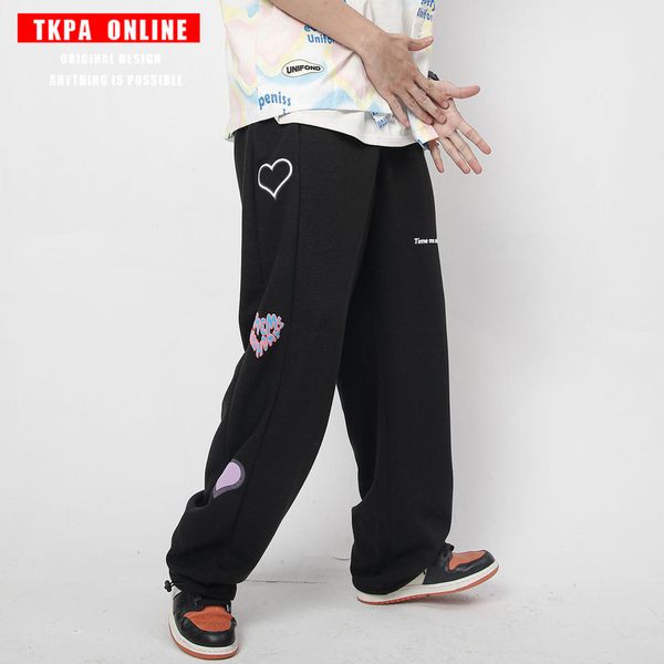 tkpa fashion brand new casual pants love cartoon three dimensional printing korean loose straight pants, Black
tkpa fashion brand new casual pants love cartoon three dimensional printing korean loose straight pants, Black