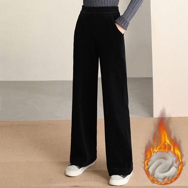 women's pants & capris 2021 autumn and winter thickened chenille corduroy loose high wide-leg fashionable high-waist ladies trousers h0, Black;white
women's pants & capris 2021 autumn and winter thickened chenille corduroy loose high wide-leg fashionable high-waist ladies trousers h0, Black;white
