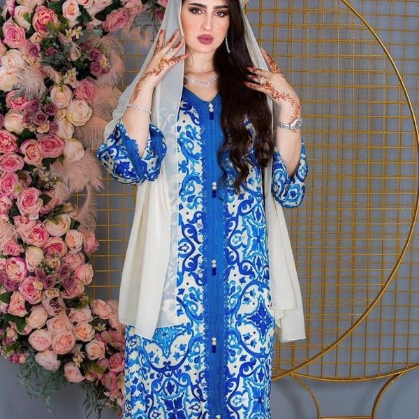 ramadan eid 2021 women jelleba maxi dresses blue print lace braided trim long sleeves muslim dubai morocca abaya kaftan party ethnic clothin, Red
ramadan eid 2021 women jelleba maxi dresses blue print lace braided trim long sleeves muslim dubai morocca abaya kaftan party ethnic clothin, Red