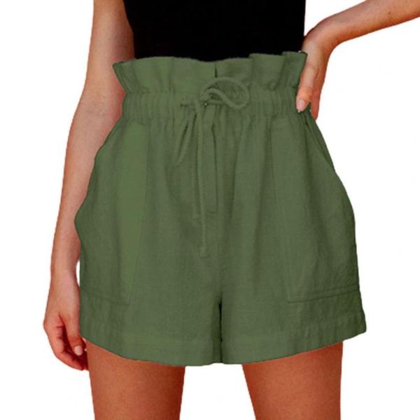 women's shorts summer women solid color wide leg loose drawstring pockets streetwear short pants clothing 2021, White;black 
women's shorts summer women solid color wide leg loose drawstring pockets streetwear short pants clothing 2021, White;black