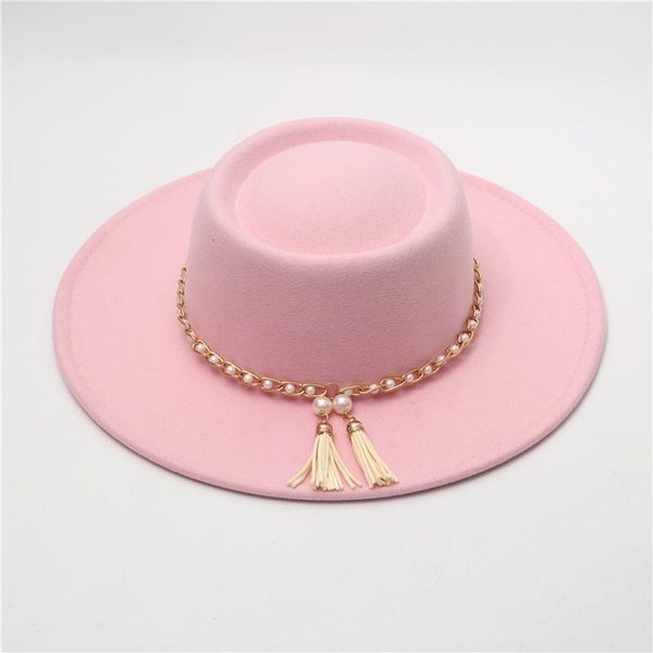wide brim hats 2021 autumn winter men women simple british style ribbon wool solid classic fedoras panama concave caps, Blue;gray
wide brim hats 2021 autumn winter men women simple british style ribbon wool solid classic fedoras panama concave caps, Blue;gray