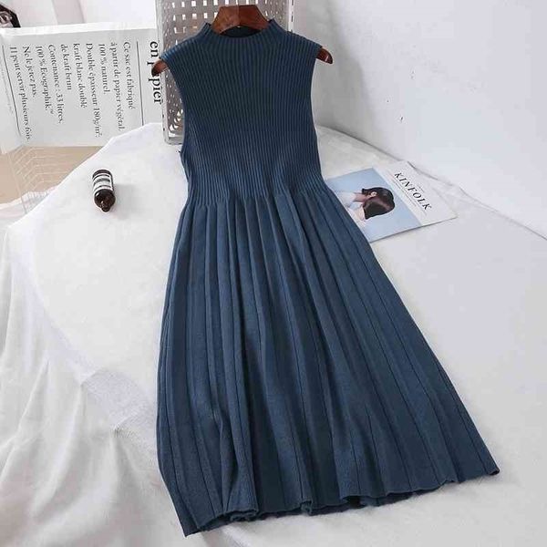 new fashion women's knitted dresses retro high neck long sleeveless knitting sweater dress 210325, Black;gray
new fashion women's knitted dresses retro high neck long sleeveless knitting sweater dress 210325, Black;gray
