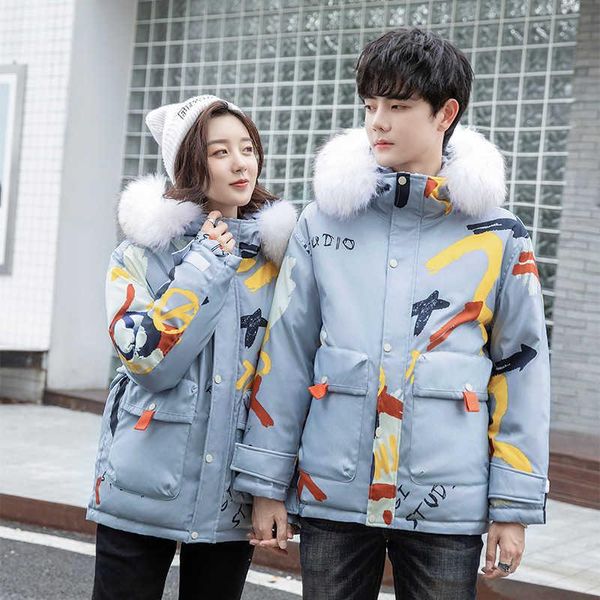 men's down & parkas couple winter et men's short casual graffiti work cloth women's white duck down thickened national fashio, Black
men's down & parkas couple winter et men's short casual graffiti work cloth women's white duck down thickened national fashio, Black