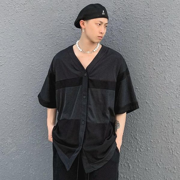 men's casual shirts men streetwear hip hop loose oversize short sleeve baseball shirt cardigan male japan harajuku korean style man, White;black
men's casual shirts men streetwear hip hop loose oversize short sleeve baseball shirt cardigan male japan harajuku korean style man, White;black