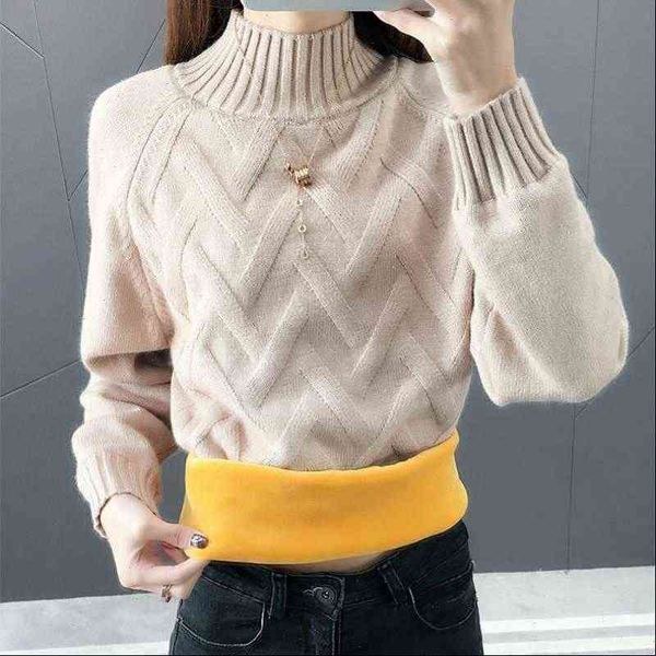 womens sweaters winter women korean loose plus velvet knit pullovers sweater female turtleneck thicken fleece bottom knitwear x51, White;black
womens sweaters winter women korean loose plus velvet knit pullovers sweater female turtleneck thicken fleece bottom knitwear x51, White;black