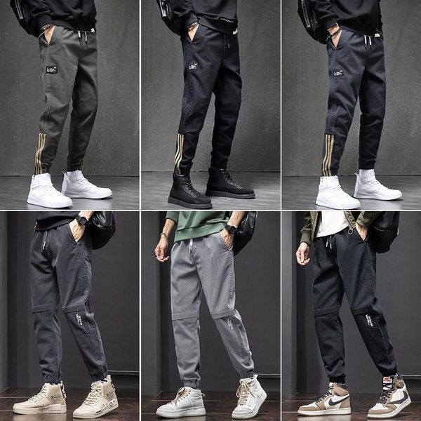 men's pants autumn and winter 2021 fleece work casual exercise loose ankle-tied long streetwear baggy joggers men, Black
men's pants autumn and winter 2021 fleece work casual exercise loose ankle-tied long streetwear baggy joggers men, Black