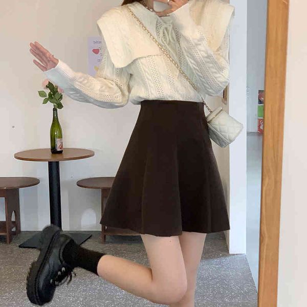 sweet skirts ins fashion solid simple spring autumn high waist a-line female versatile woolen pleated skirt, Black
sweet skirts ins fashion solid simple spring autumn high waist a-line female versatile woolen pleated skirt, Black