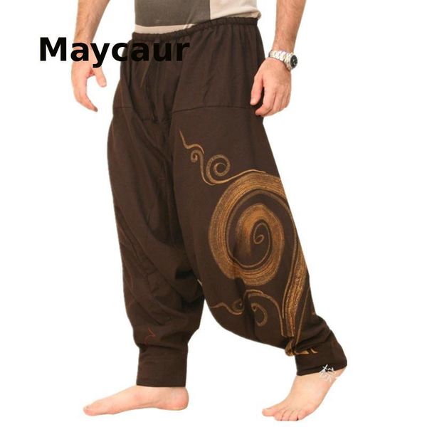 men's pants fashion cool personality harem wide legs casual printing foreign trade trousers, Black
men's pants fashion cool personality harem wide legs casual printing foreign trade trousers, Black