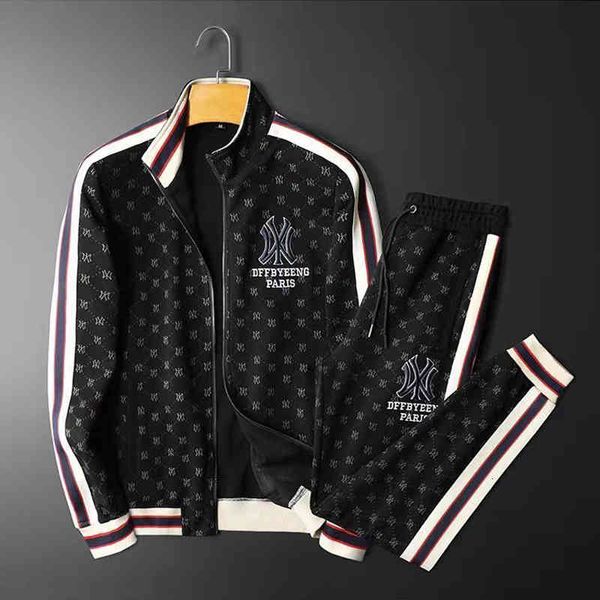 men's tracksuits terno masculino outono e inverno nova marca de moda masculina tendência versão coreana bonito esportes lazer conjunto, Gray 
men's tracksuits terno masculino outono e inverno nova marca de moda masculina tendência versão coreana bonito esportes lazer conjunto, Gray