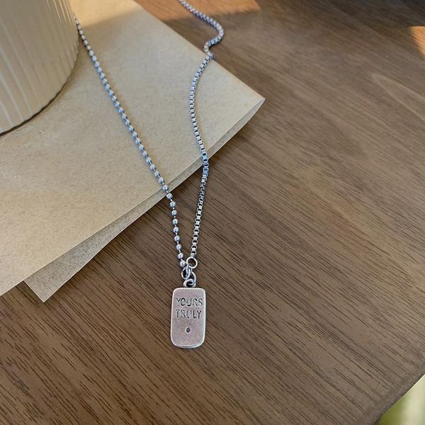 pendant necklaces miuoxion retro square card letter necklace simple personality party punk jewelry fashion for women feature nmour charm gif, Silver
pendant necklaces miuoxion retro square card letter necklace simple personality party punk jewelry fashion for women feature nmour charm gif, Silver
