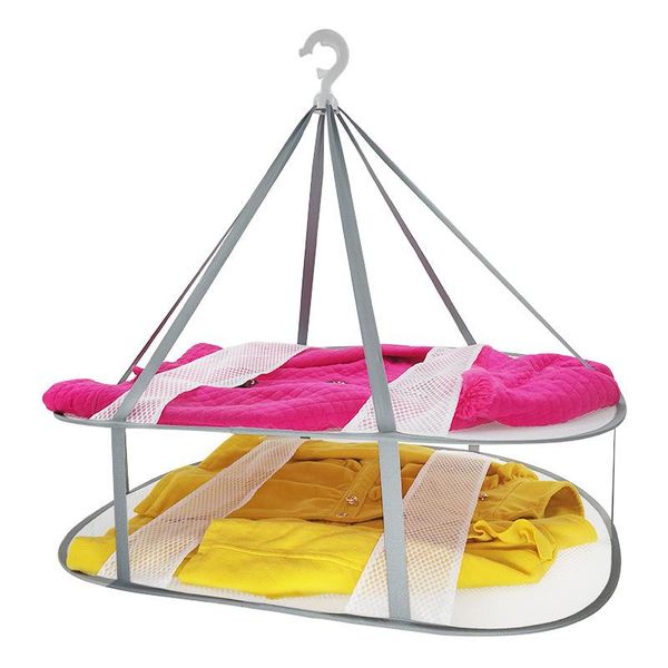 hangers & racks double layer hanging drying net multi-function folding thickened wind-proof underwear mesh hanger sweater clothes basket
hangers & racks double layer hanging drying net multi-function folding thickened wind-proof underwear mesh hanger sweater clothes basket