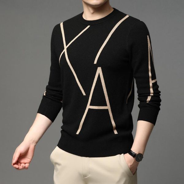 men's sweaters mens 2021 fashion brand knit high end designer winter wool pullover black sweater for man cool autum casual jumper, White;black
men's sweaters mens 2021 fashion brand knit high end designer winter wool pullover black sweater for man cool autum casual jumper, White;black