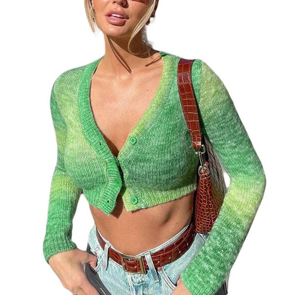 women's knits & tees spring fall button down crop elegant long sleeve v neck tie dye print knit exposed navel t-shirts green/pink, White
women's knits & tees spring fall button down crop elegant long sleeve v neck tie dye print knit exposed navel t-shirts green/pink, White
