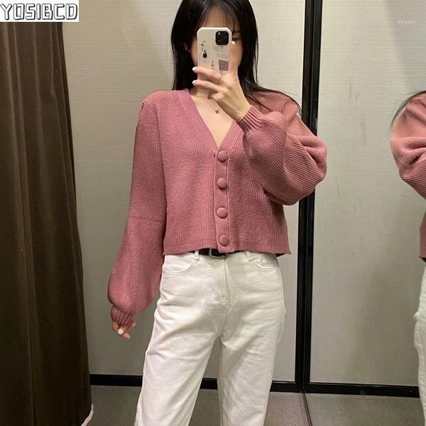 women 2021 fashion covered button knitted cropped cardigan sweater vintage lantern sleeve female outerwear chic, White
women 2021 fashion covered button knitted cropped cardigan sweater vintage lantern sleeve female outerwear chic, White