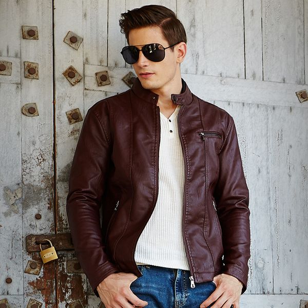 atmospheric round neck stitching motorcycle style men's leather jacket high-quality stand-up collar retro comfortable windproof fashion, Black
atmospheric round neck stitching motorcycle style men's leather jacket high-quality stand-up collar retro comfortable windproof fashion, Black