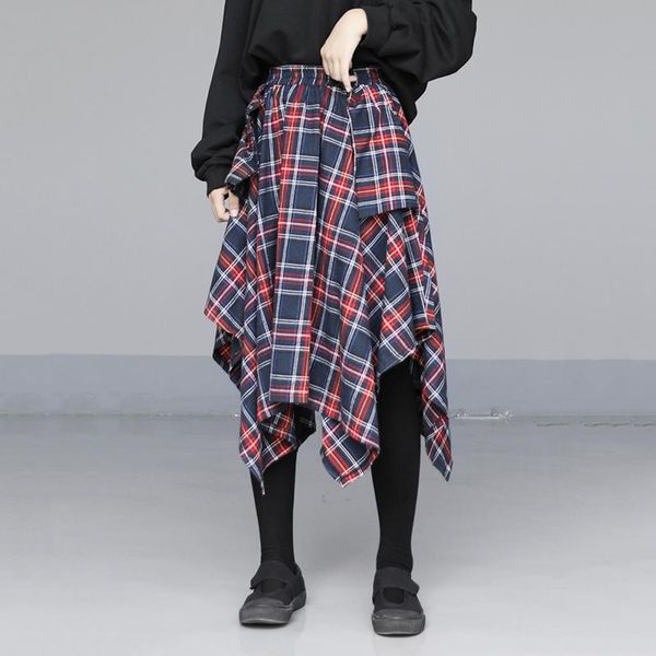 skirts high elastic waist red asymmetrical plaid bandage split half-body skirt women fashion tide spring autumn 2021 v471, Black
skirts high elastic waist red asymmetrical plaid bandage split half-body skirt women fashion tide spring autumn 2021 v471, Black