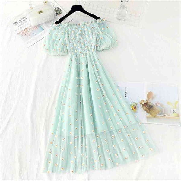 embroidered off-shoulder dresses fairy chic gentle dress female style sweet daisy printed mesh long floral dress female, Black;gray
embroidered off-shoulder dresses fairy chic gentle dress female style sweet daisy printed mesh long floral dress female, Black;gray