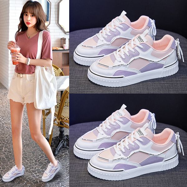 2021 spring women casual shoes new designer girl fashion color patchwork leather sneakers white flat shoes, Black
2021 spring women casual shoes new designer girl fashion color patchwork leather sneakers white flat shoes, Black