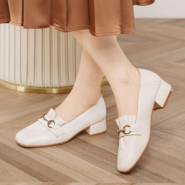 dress shoes style simple women's with square toe and heel mid-mouth single metal decorative feet, Black
dress shoes style simple women's with square toe and heel mid-mouth single metal decorative feet, Black