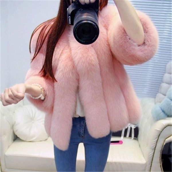 women's fur & faux trodeamstore trendy short coat with o-neck winter warm fashionable jackets haining xinyi factory direct supply, Black
women's fur & faux trodeamstore trendy short coat with o-neck winter warm fashionable jackets haining xinyi factory direct supply, Black
