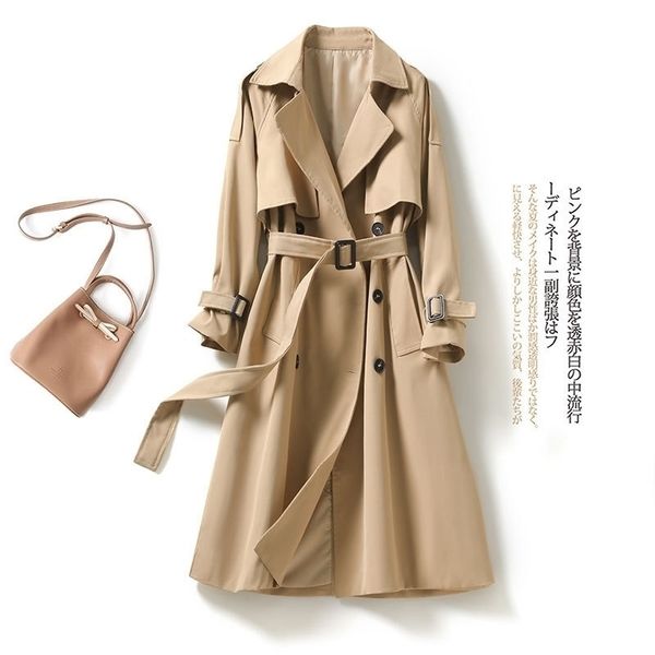 korean 2021 spring autumn new foreign lady temperament elegant fashion windbreaker coat women's middle and long style, Black
korean 2021 spring autumn new foreign lady temperament elegant fashion windbreaker coat women's middle and long style, Black