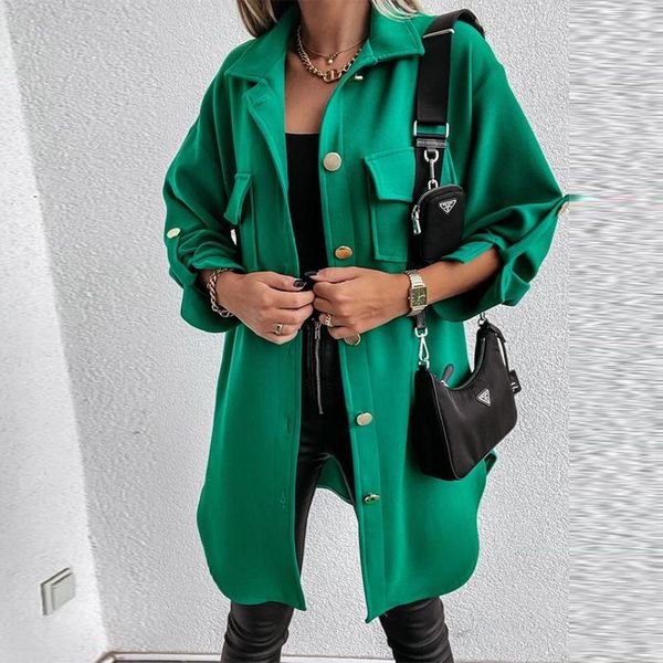 women's jackets 2021 autumn elegant solid long sleeve loose cardigan women spring fashion turn-down collar button jacket coats ladies s, Black;brown
women's jackets 2021 autumn elegant solid long sleeve loose cardigan women spring fashion turn-down collar button jacket coats ladies s, Black;brown